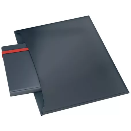 LEITZ Irattartó tasak, 2 zsebes, A4, PP, pantentos, LEITZ "Cosy", bársonyszürke