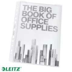   LEITZ Genotherm, lefűzhető, A4, 180 mikron, víztiszta felület, 20 mm, LEITZ "Jumbo"