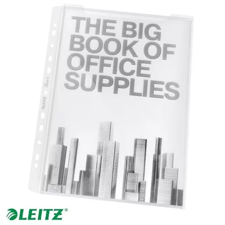 LEITZ Genotherm, lefűzhető, A4, 180 mikron, víztiszta felület, 20 mm, LEITZ "Jumbo"