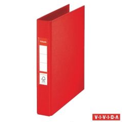   ESSELTE Gyűrűs könyv, 2 gyűrű, 42 mm, A5, PP, ESSELTE "Standard", Vivida piros