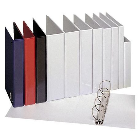 ESSELTE Gyűrűs könyv, panorámás, 4 gyűrű, 25 mm, A4, PP, ESSELTE, fehér