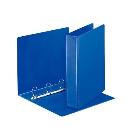 ESSELTE Gyűrűs könyv, panorámás, 4 gyűrű, D alakú, 65 mm, A4, PP, ESSELTE, kék