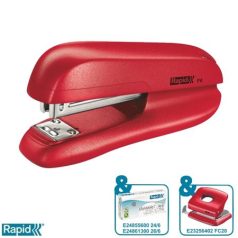   RAPID Tűzőgép, 24/6, 26/6, 20 lap, RAPID "F6", piros