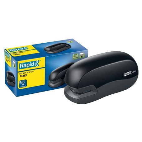 RAPID Tűzőgép, elektromos, 24/6, 26/6, 10 lap, RAPID "Fixativ 10BX", fekete