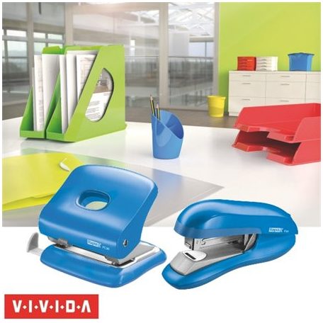 RAPID Tűzőgép, 24/6, 26/6, 30 lap, lapos tűzés, RAPID "F30", élénk kék