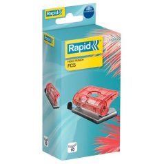   RAPID Lyukasztó, mini, kétlyukú, 10 lap, RAPID, "Colour'Breeze", korall