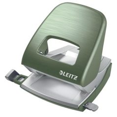   LEITZ Lyukasztó, kétlyukú, 30 lap, fém, LEITZ "Nexxt Style, olajfazöld