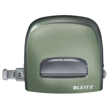 LEITZ Lyukasztó, kétlyukú, 30 lap, fém, LEITZ "Nexxt Style, olajfazöld