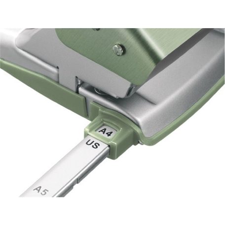 LEITZ Lyukasztó, kétlyukú, 30 lap, fém, LEITZ "Nexxt Style, olajfazöld