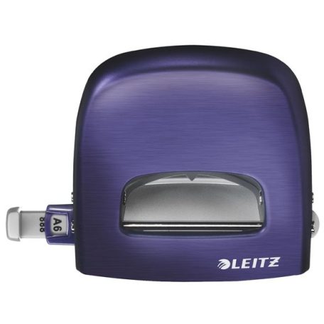 LEITZ Lyukasztó, kétlyukú, 30 lap, fém, LEITZ "Nexxt Style, titánkék