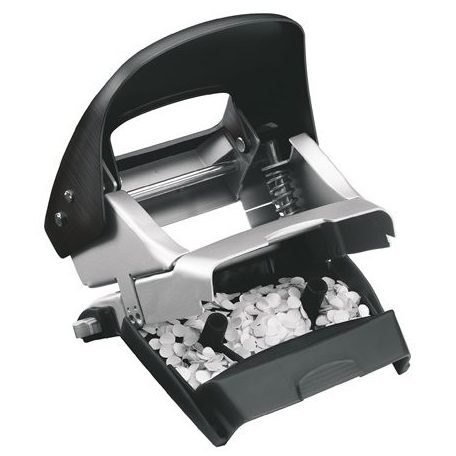 LEITZ Lyukasztó, kétlyukú, 30 lap, fém, LEITZ "Nexxt Style, szaténfekete