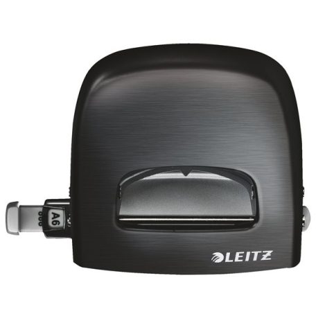 LEITZ Lyukasztó, kétlyukú, 30 lap, fém, LEITZ "Nexxt Style, szaténfekete
