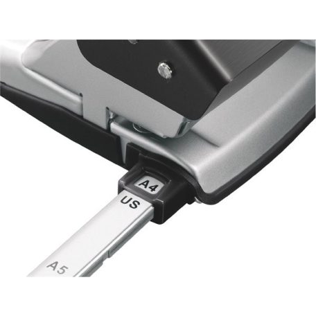 LEITZ Lyukasztó, kétlyukú, 30 lap, fém, LEITZ "Nexxt Style, szaténfekete