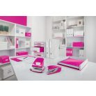 LEITZ Lyukasztó, kétlyukú, 30 lap, LEITZ "Nexxt Wow", rózsaszín