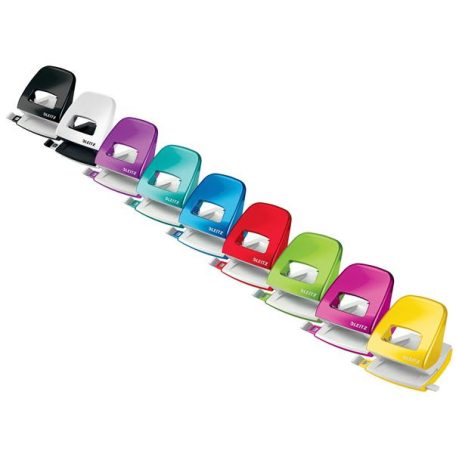 LEITZ Lyukasztó, kétlyukú, 30 lap, LEITZ "Nexxt Wow", piros