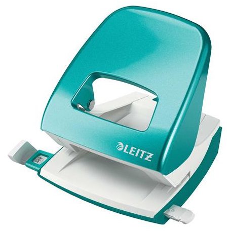 LEITZ Lyukasztó, kétlyukú, 30 lap, LEITZ "Nexxt Wow", jégkék