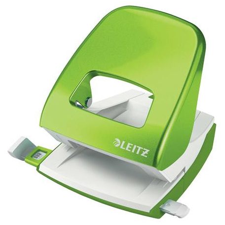 LEITZ Lyukasztó, kétlyukú, 30 lap, LEITZ "Nexxt Wow", zöld