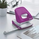 LEITZ Lyukasztó, kétlyukú, 30 lap, LEITZ "Nexxt Wow", lila