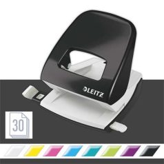   LEITZ Lyukasztó, kétlyukú, 30 lap, LEITZ "Nexxt Wow", fekete