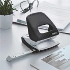 LEITZ Lyukasztó, kétlyukú, 30 lap, LEITZ "Nexxt Wow", fekete