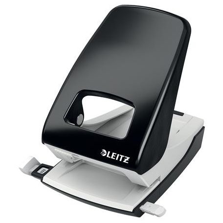 LEITZ Lyukasztó, kétlyukú, 40 lap, LEITZ " Nexxt 5138", fekete