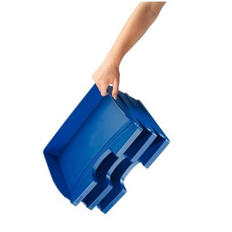 LEITZ Irattálca, műanyag, oldalt nyitott, LEITZ "Plus", kék