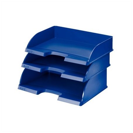 LEITZ Irattálca, műanyag, oldalt nyitott, LEITZ "Plus Jumbo", kék