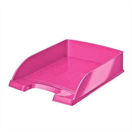 LEITZ Irattálca, műanyag, LEITZ "Wow", rózsaszín