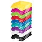 LEITZ Irattálca, műanyag, LEITZ "Wow", piros