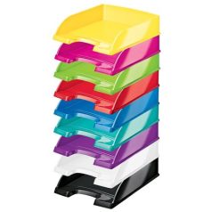 LEITZ Irattálca, műanyag, LEITZ "Wow", piros