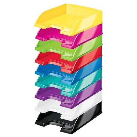 LEITZ Irattálca, műanyag, LEITZ "Wow", piros