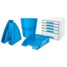 LEITZ Irattálca, műanyag, LEITZ "Wow", kék