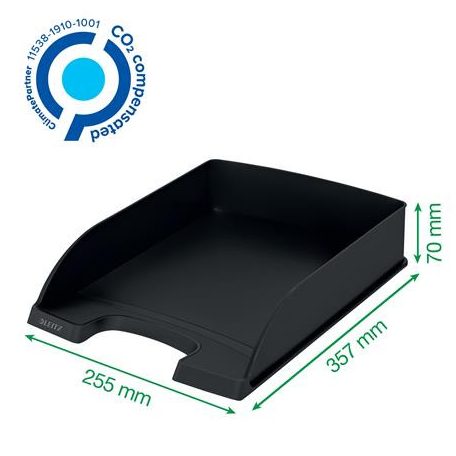 LEITZ Irattálca, műanyag, A4, LEITZ "Recycle", fekete