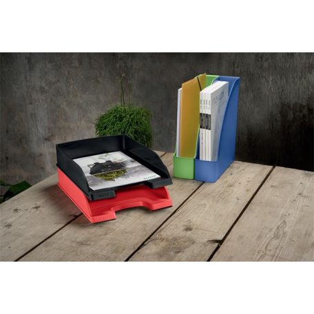 LEITZ Irattálca, műanyag, A4, LEITZ "Recycle", fekete