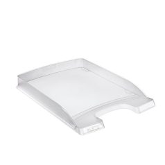   LEITZ Irattálca, műanyag, vékony, LEITZ "Plus", áttetsző fehér