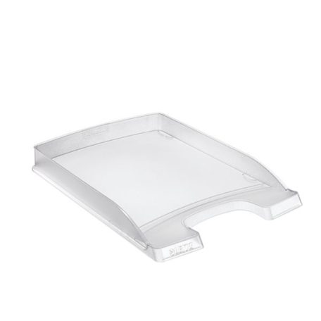 LEITZ Irattálca, műanyag, vékony, LEITZ "Plus", áttetsző fehér