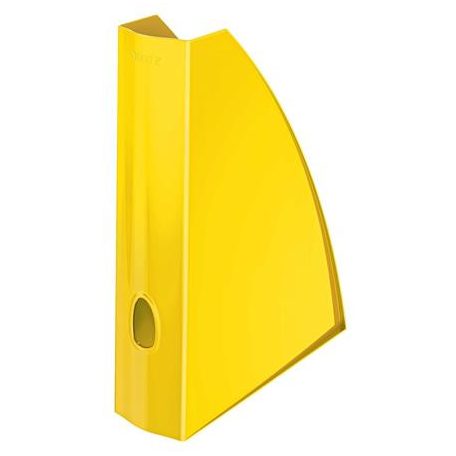 LEITZ Iratpapucs, műanyag, 60 mm, elöl nyitott, LEITZ "Wow", sárga