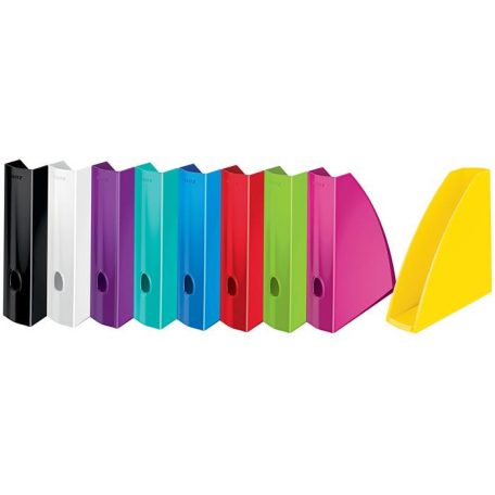 LEITZ Iratpapucs, műanyag, 60 mm, elöl nyitott, LEITZ "Wow", piros