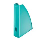 LEITZ Iratpapucs, műanyag, 60 mm, elöl nyitott, LEITZ "Wow", jégkék