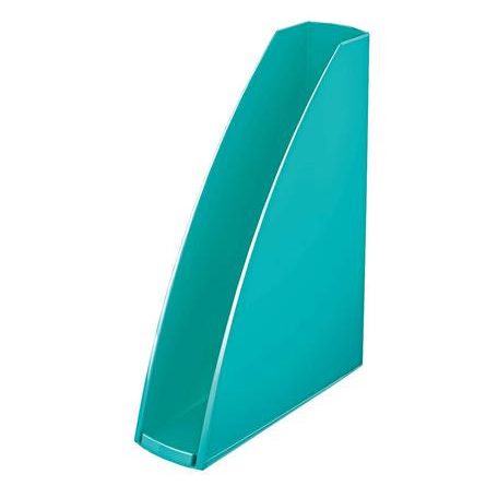 LEITZ Iratpapucs, műanyag, 60 mm, elöl nyitott, LEITZ "Wow", jégkék