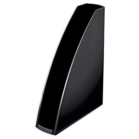 LEITZ Iratpapucs, műanyag, 60 mm, elöl nyitott, LEITZ "Wow", fekete