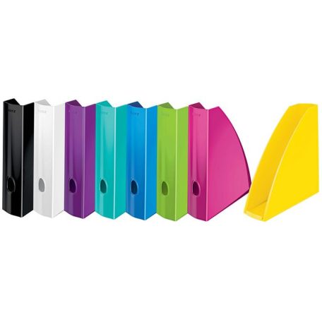 LEITZ Iratpapucs, műanyag, 60 mm, elöl nyitott, LEITZ "Wow", fekete