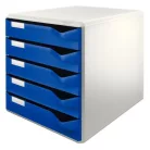 LEITZ Irattároló, műanyag, 5 fiókos, LEITZ "Standard", kék