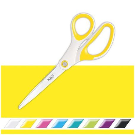 LEITZ Olló, irodai, 20,5 cm, LEITZ "Wow Titán", sárga