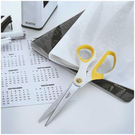 LEITZ Olló, irodai, 20,5 cm, LEITZ "Wow Titán", sárga