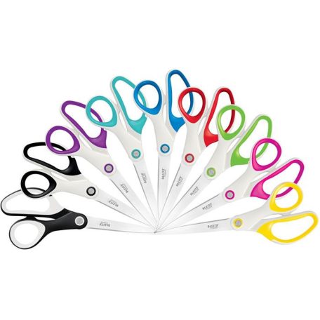 LEITZ Olló, irodai, 20,5 cm, LEITZ "Wow Titán", piros