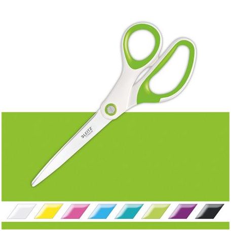 LEITZ Olló, irodai, 20,5 cm, LEITZ "Wow Titán", zöld