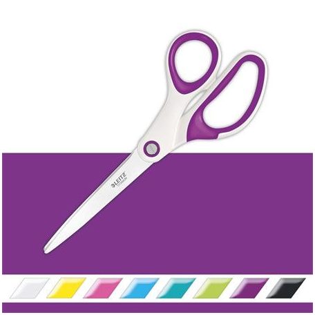 LEITZ Olló, irodai, 20,5 cm, LEITZ "Wow Titán", lila