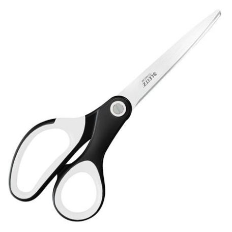 LEITZ Olló, irodai, 20,5 cm, LEITZ "Wow Titán", fekete