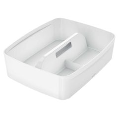   LEITZ Rendszerező tálca, fogantyúval, nagy, LEITZ "MyBox", fehér